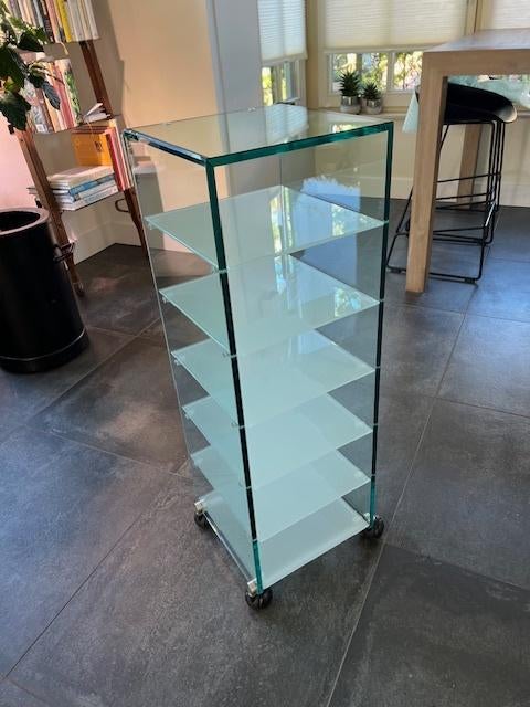 CD kastje van glas, Ophalen, Zo goed als nieuw, Glas, Cd's