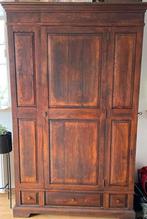 Unieke houten kast met 3 lades en 3 kastgedeeltes, Ophalen, Teakhout, Zo goed als nieuw, 150 tot 200 cm