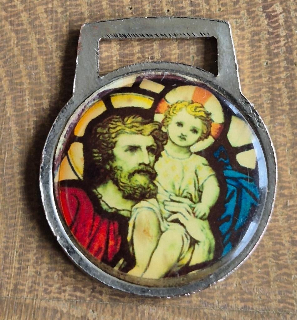 Prachtige Sint Christoffel kleuren hanger, Ophalen of Verzenden