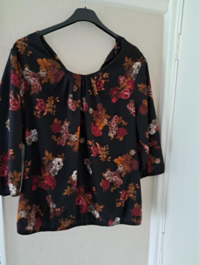 leuke damesblouse maat 46 z.g.a.n., Ophalen of Verzenden, Zo goed als nieuw, Maat 46/48 (XL) of groter, Blauw