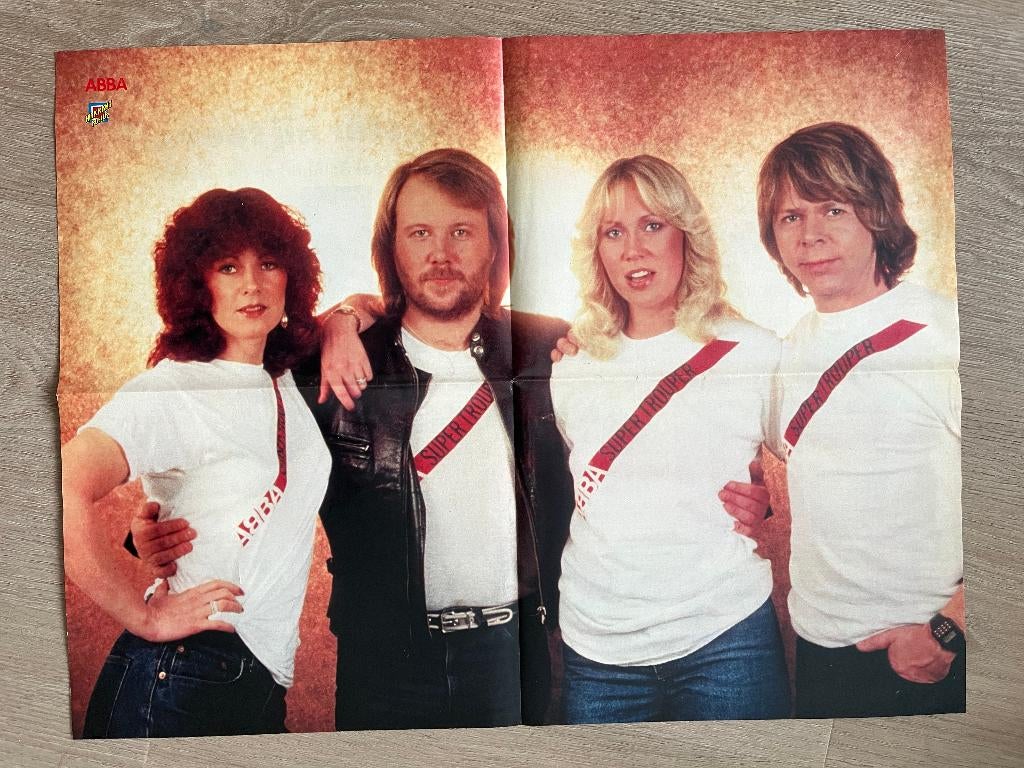 ABBA poster -super trooper-, Verzamelen, Ophalen of Verzenden, Zo goed als nieuw, Poster, Artwork of Schilderij