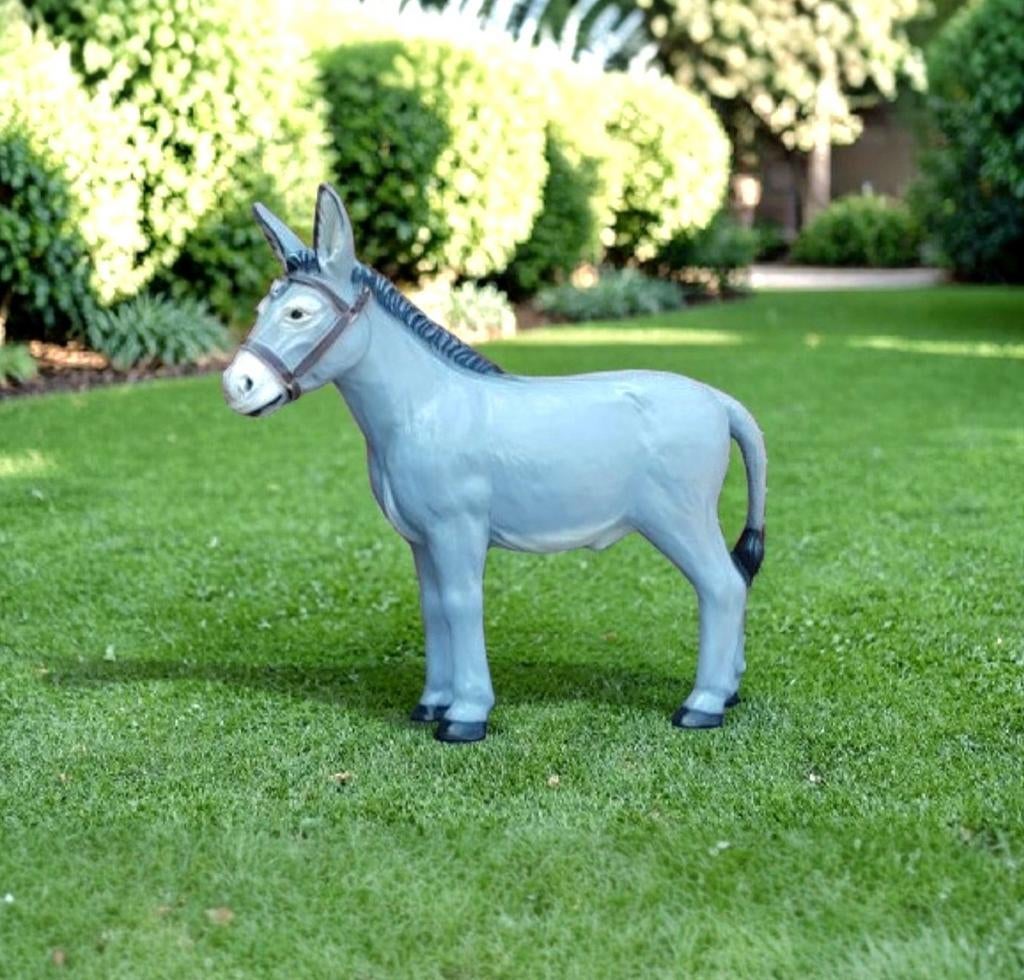 Ezel beeld in de tuin, polyester koe, varken, tuinbeeld kalf, Ophalen, Nieuw, Boerderijdier, Beeldje of Figuurtje