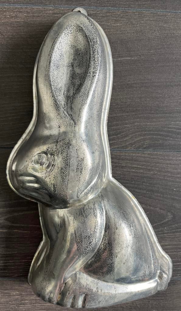 Oude brocante paashaas bakvorm 33cm, Ophalen of Verzenden