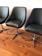 Set van 4 draaibare kuipstoelen, vintage design, Ophalen of Verzenden, Zo goed als nieuw, Zwart, Vier