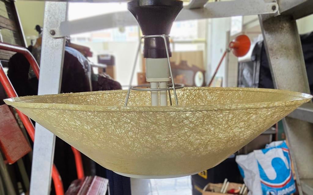 Vintage Louis Kalff lamp, Philips , glasvezel/ glasfiber., Huis en Inrichting, Lampen | Hanglampen, Ophalen of Verzenden, Minder dan 50 cm