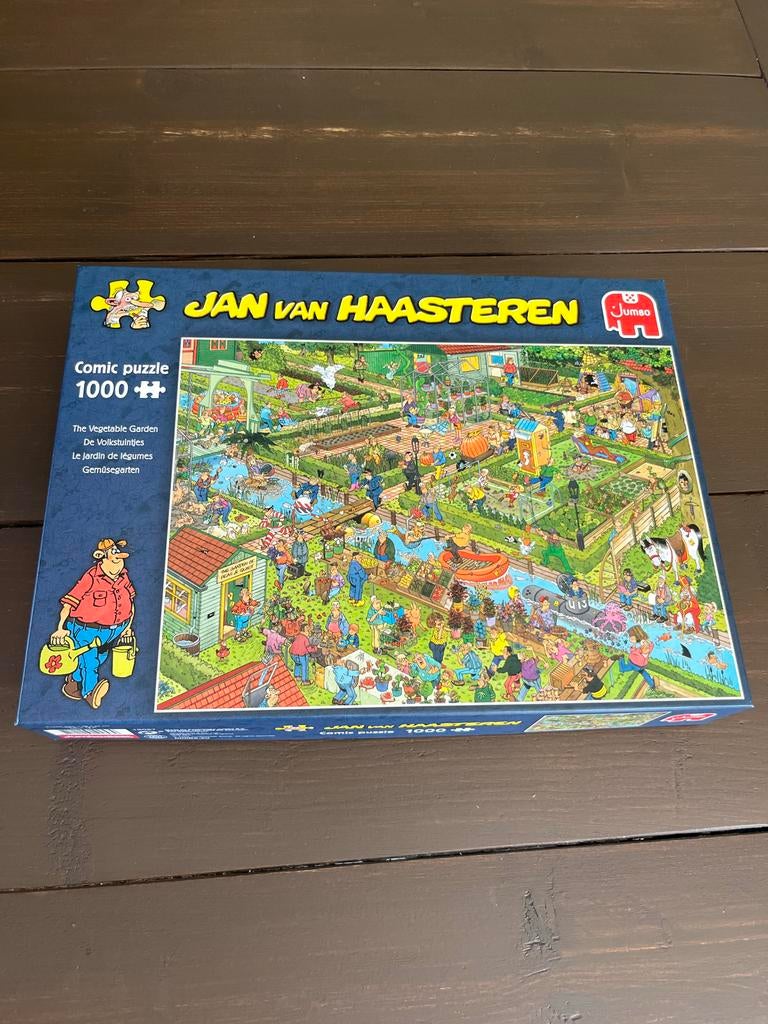 Jan van Haasteren De Volkstuintjes 1000 stukjes, Hobby en Vrije tijd, Ophalen, 500 t/m 1500 stukjes, Zo goed als nieuw, Legpuzzel
