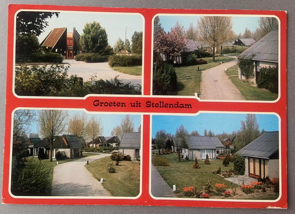 Stellendam,  Bungalowpark ,,onder de molen”, Verzamelen, Ansichtkaarten | Nederland, Ophalen of Verzenden, Gelopen, Zuid-Holland