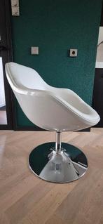Kuipstoel wit, Ophalen, Gebruikt, Wit, Leer