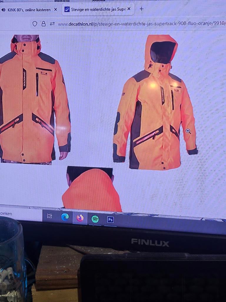 Solognac Supertrack 900 waterdichte jas fluo-oranje, Ophalen, Zo goed als nieuw, Oranje