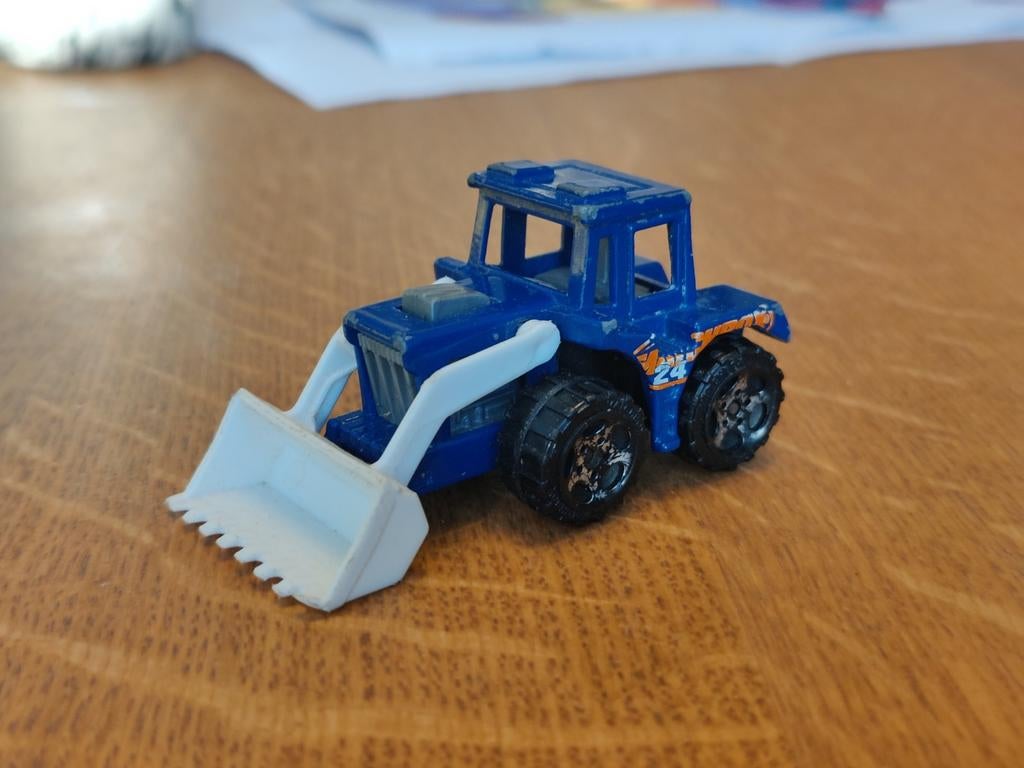 Matchbox Tractor Shovel BLAUW, Ophalen of Verzenden, Zo goed als nieuw