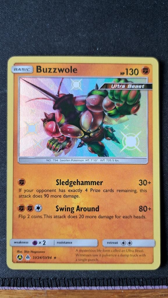 Buzzwole Hidden Fates Shiny Vault HIF SV 24 Pokémon, Verzenden, Nieuw, Losse kaart, Foil
