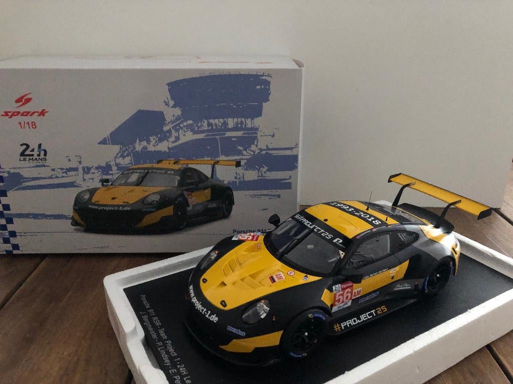 Spark Porsche 911 RSR Project 1 24H Le Mans 2018 (Nieuw), Ophalen of Verzenden, Nieuw, Auto, Overige merken