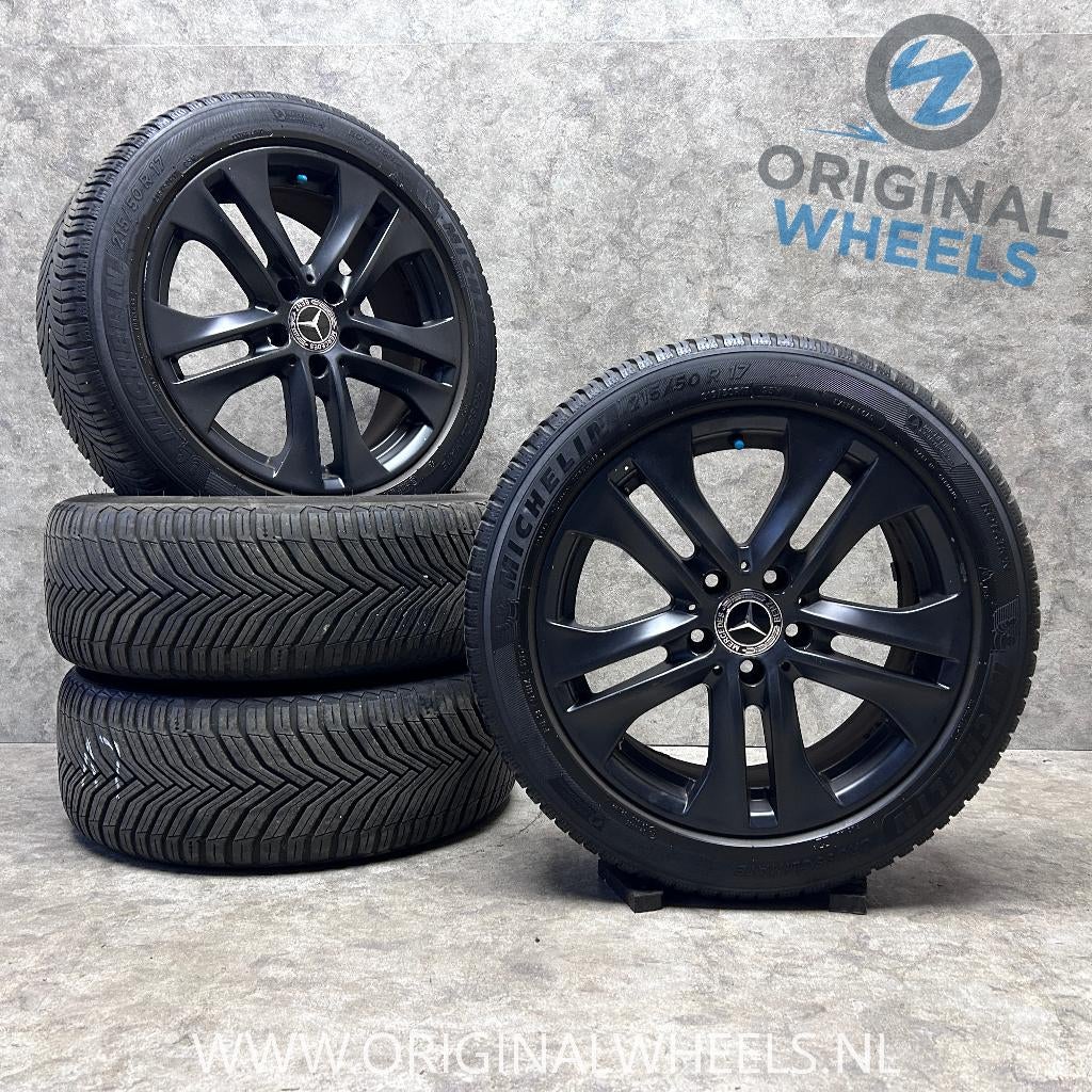 17 inch originele velgen + 4S banden Mercedes C klasse W204, Banden en Velgen, 17 inch, Ophalen of Verzenden, Mercedes