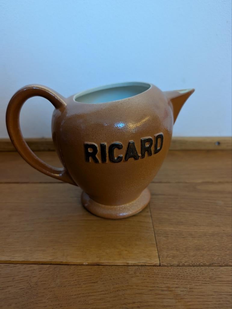 Vintage Ricard kan/kruik - Bruin keramiek, Ophalen of Verzenden