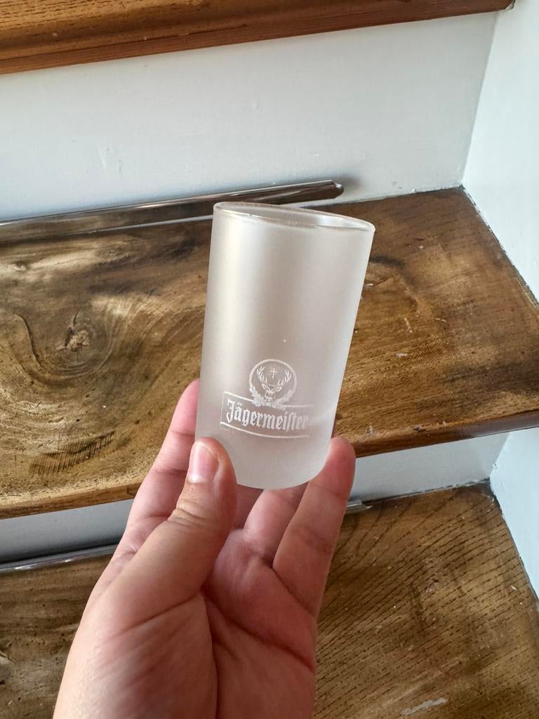 Jägermeister shotglas, Ophalen of Verzenden, Zo goed als nieuw, Gebruiksvoorwerp