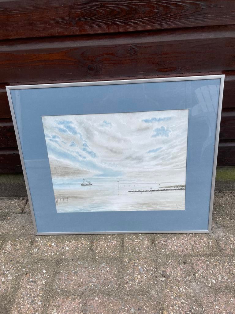 Olieverf schilderij van Friese schilder uit Akkrum, Antiek en Kunst, Kunst | Schilderijen | Klassiek, Ophalen of Verzenden