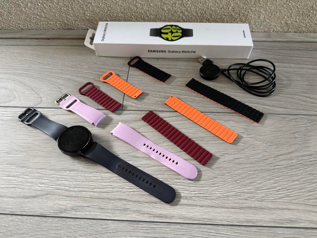 Samsung Galaxy Watch 6, 44mm LTE, Hartslag, Zwart, Ophalen of Verzenden, Zo goed als nieuw