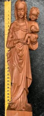 Maria en haar zoon , mooi houten beeld 33 cm hoog, Antiek en Kunst, Ophalen of Verzenden