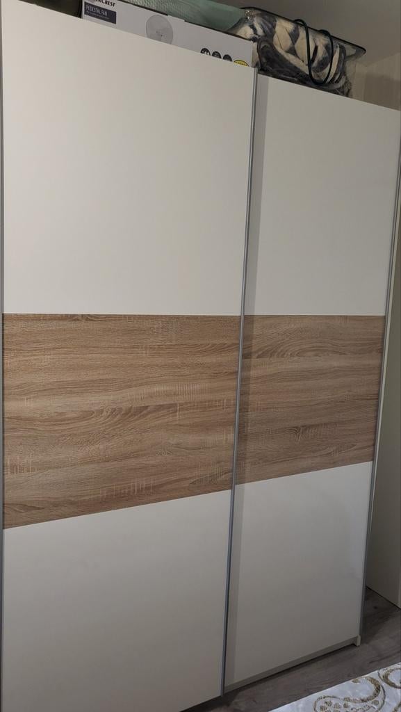 Kledingkast met schuifdeuren, Ophalen, Gebruikt, 50 tot 75 cm, 200 cm of meer