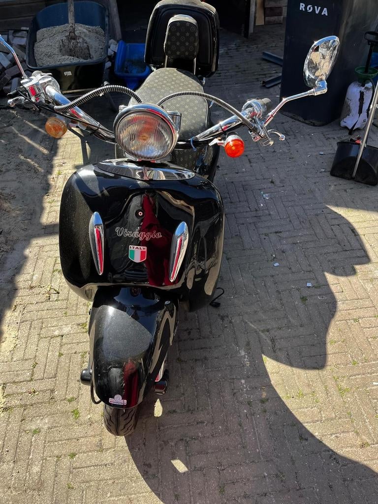 Zwarte Viraggio Scooter, Ophalen, Gebruikt, Viraggio, Benzine
