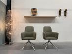 6 Nieuw Leolux Gyon Eetkamerstoel Hoog monza Melange Stoel, Leolux, Nieuw, Ophalen of Verzenden, Stof