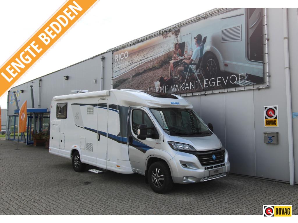 Knaus Sky TI 700 MEG Lengtebedden/Schotel/Navi, Caravans en Kamperen, Campers, Bedrijf, tot en met 2, Half-integraal, Knaus, Fiat