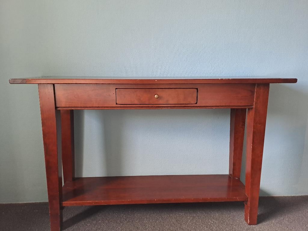 Prachtige kersen sidetable, Ophalen, 100 tot 150 cm, Zo goed als nieuw, Kersenhout