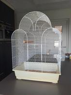 Witte vogelkooi in prima staat 63x45x28 cm, Dieren en Toebehoren, Vogels | Hokken en Kooien, Ophalen, Zo goed als nieuw, Metaal