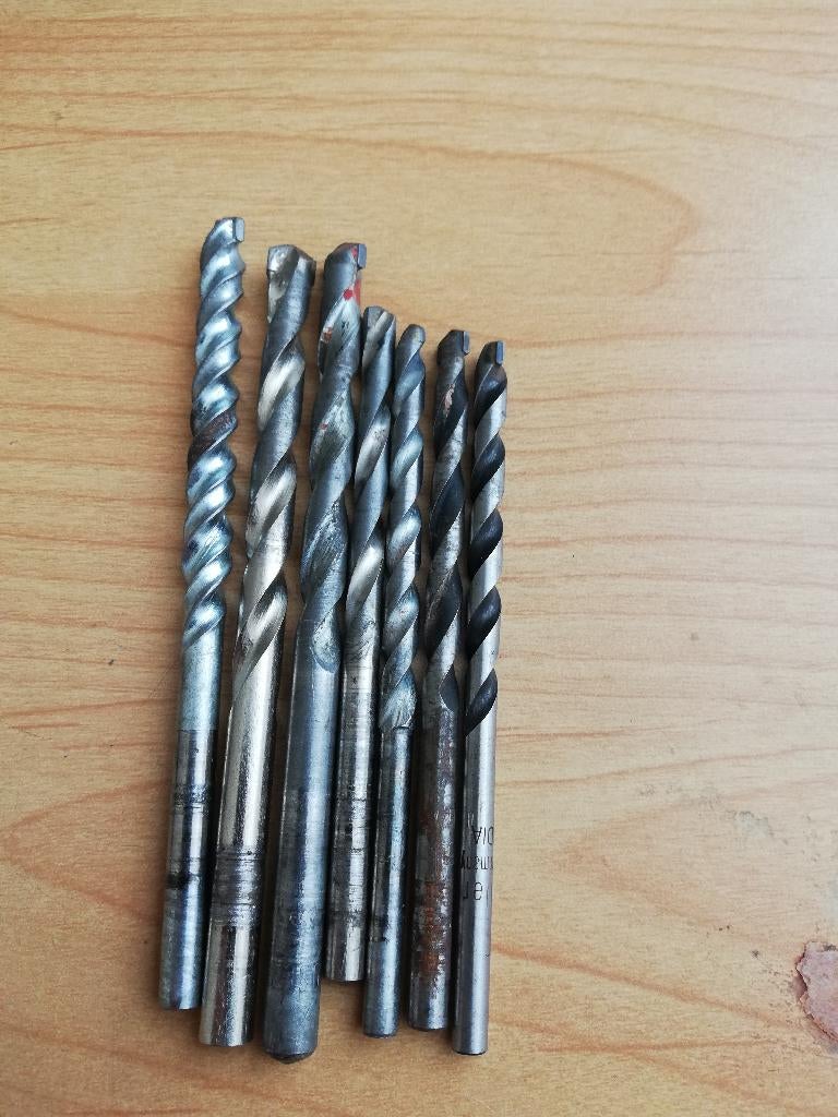 7 zgan steenboren, Doe-het-zelf en Verbouw, Gereedschap | Handgereedschap, Ophalen of Verzenden, Zo goed als nieuw