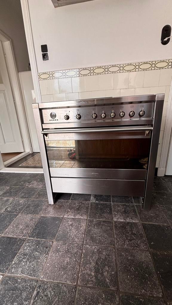Smeg gasfornuis met elektrische oven, Witgoed en Apparatuur, Fornuizen, Ophalen, Gebruikt, 60 cm of meer, Gas