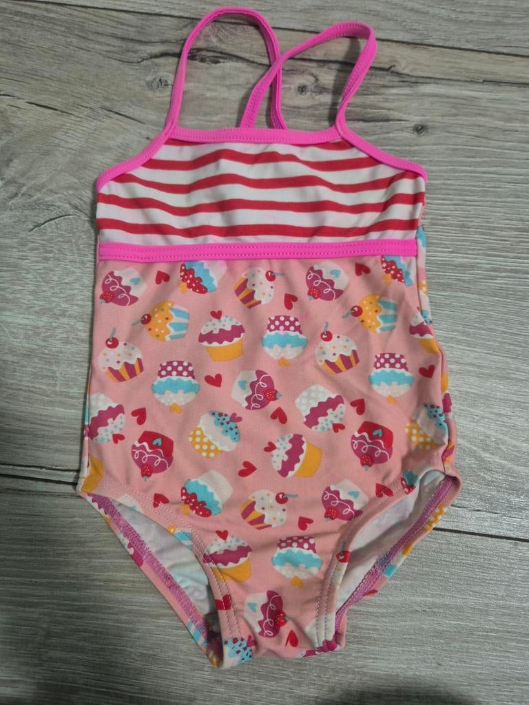 Leuk zwempakje met cupcakes - Maat 62-68, Badpak, Ophalen of Verzenden, Zo goed als nieuw, UV-zwemkleding