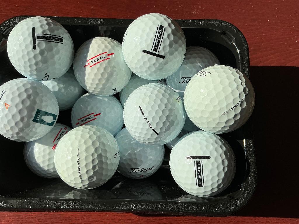 15 verschillende Titleist golfballen, Sport en Fitness, Golf, Ophalen of Verzenden, Gebruikt, Bal(len), Overige merken