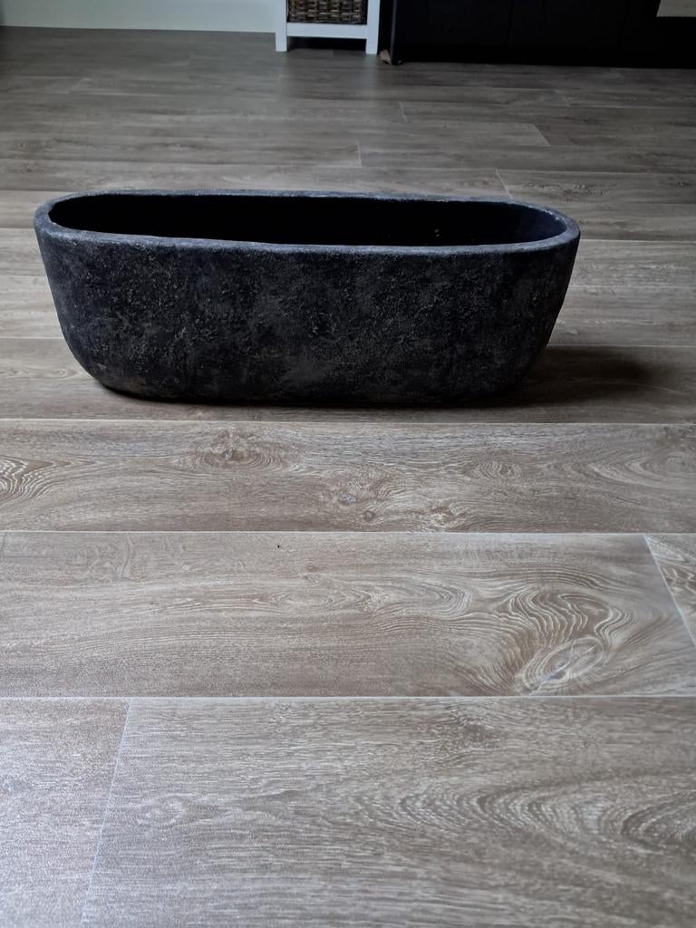 Stenen Bloembak Bloempot 2x, Ophalen, Steen, Binnen, Zo goed als nieuw