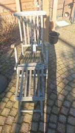 teak houten ligstoel, Ophalen, Gebruikt, Teakhout, Verstelbaar