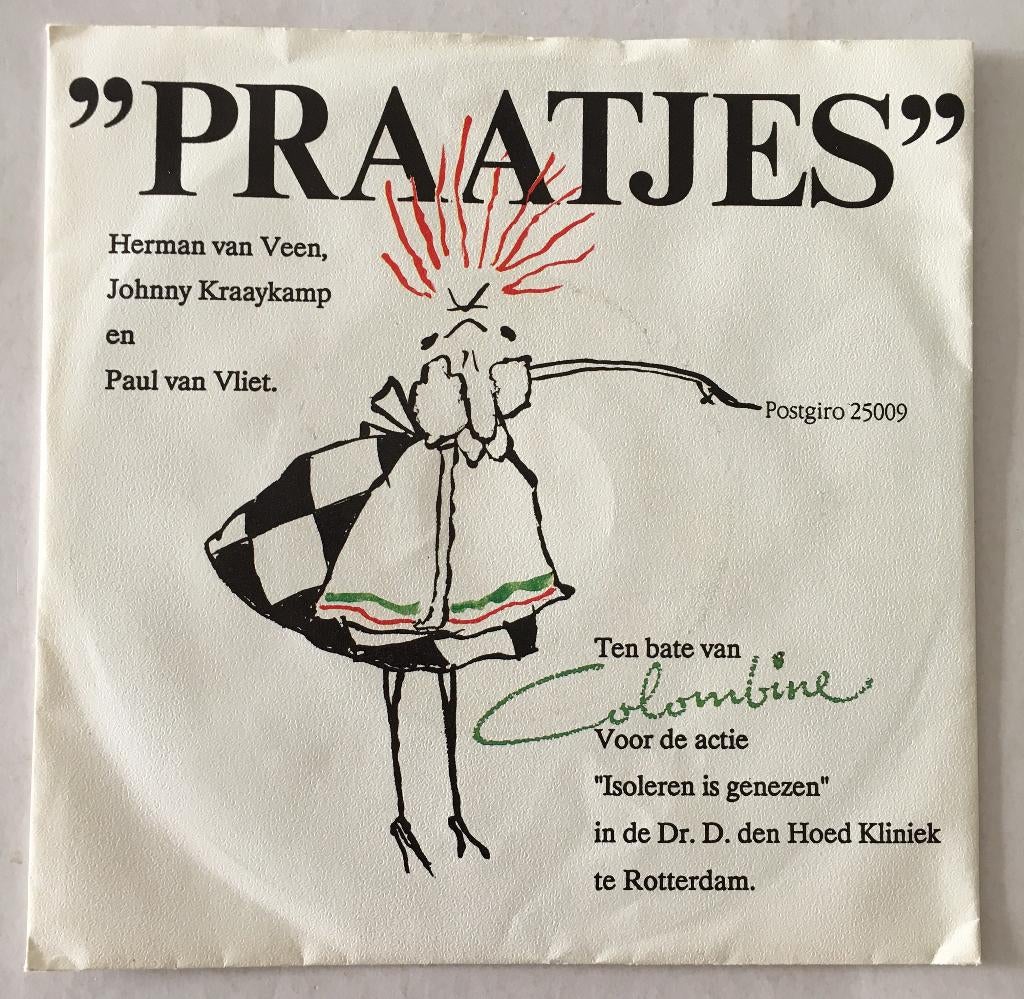 Paul van Vliet / Herman van Veen – Praatjes / Ze Zijn Er, 7 inch, Single, Ophalen of Verzenden, Zo goed als nieuw