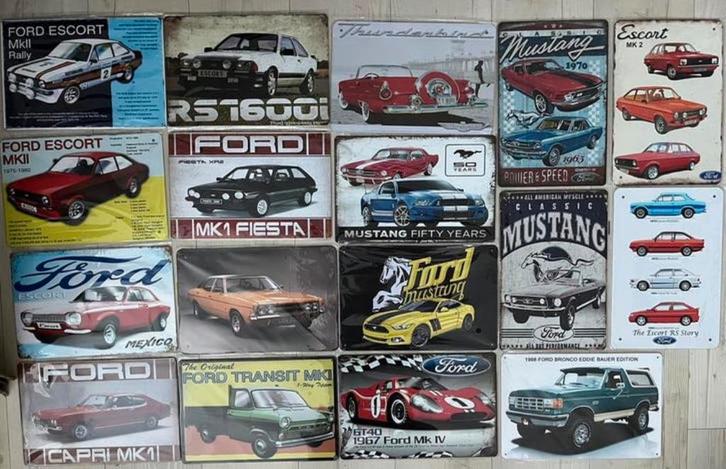 Metalen wandbord Ford automerk 20x30 cm (€8 p/st), Verzamelen, Automerken, Motoren en Formule 1, Zo goed als nieuw, Auto's, Ophalen of Verzenden