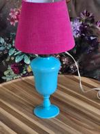 Oude opaline glazen lampen voet blauw, Antiek en Kunst, Ophalen of Verzenden