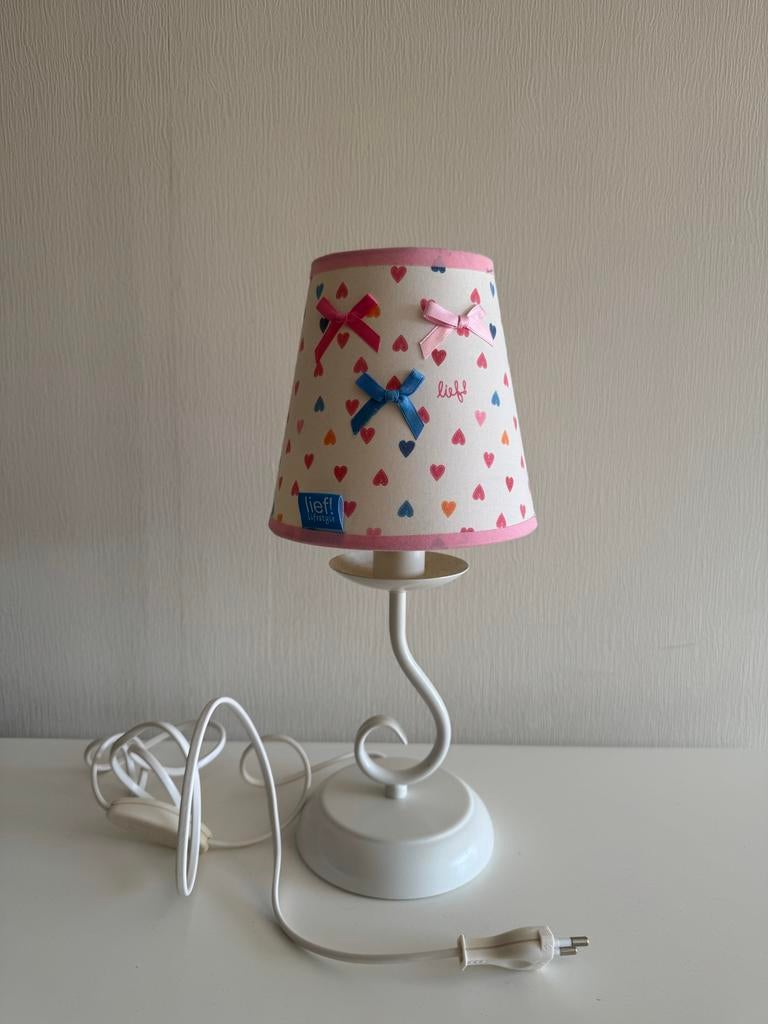 Lief! Lifestyle tafel lampje met hartjes en strikjes, Ophalen of Verzenden, Zo goed als nieuw, Lamp