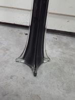 Zwarte glazen hoge vaas, Ophalen of Verzenden