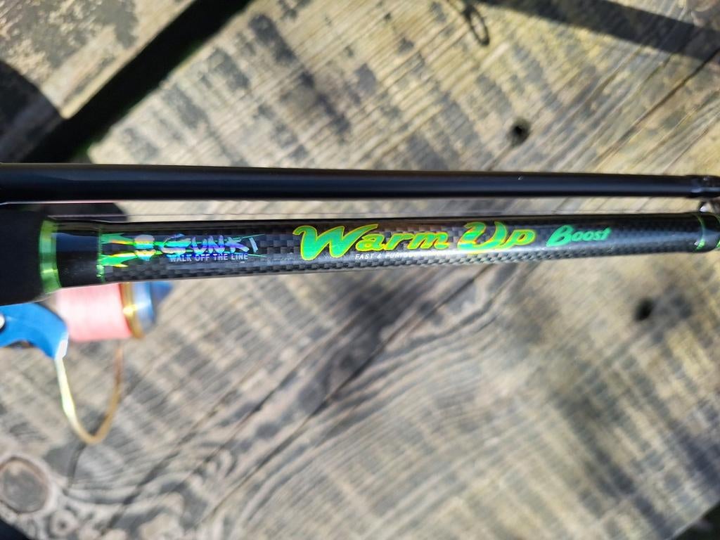 GUNKI WERPHENGEL WARM-UP BOOST S-270XXH met baitrunner, Watersport en Boten, Hengelsport | Roofvissen, Ophalen, Zo goed als nieuw