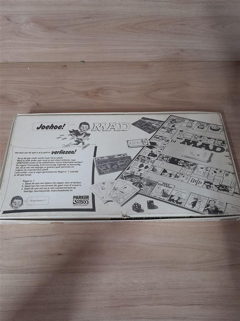 Het mad Spel - parker - s5075, Hobby en Vrije tijd, Gezelschapsspellen | Bordspellen, Verzenden, Zo goed als nieuw