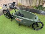 E-Dolly Bakfiets MaxDrive 600Wh – Mat Black – Army Green bak, Fietsen en Brommers, Fietsen | Bakfietsen, Gebruikt, Huif, 2 kinderen