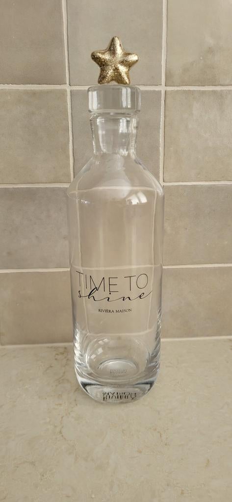 Riviera Maison waterfles, Ophalen of Verzenden, Nieuw, Glas, Landelijk