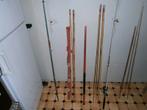 Vis spullen. 4 Hengels met diverse toebehoren, jaren '60-'70, Ophalen, Gebruikt