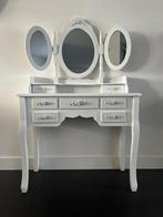 Witte mooie kaptafel met spiegel, Ophalen, Zo goed als nieuw, 50 tot 100 cm, 100 tot 150 cm