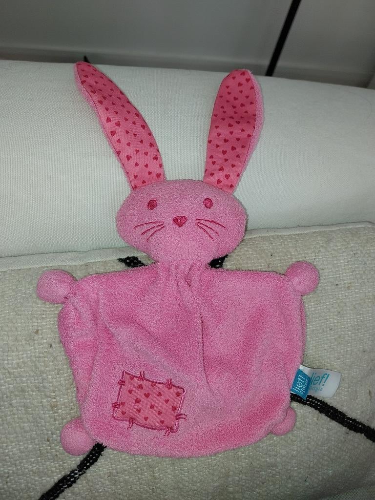 Lief lifestyle konijn roze knuffeldoekje, Ophalen of Verzenden, Zo goed als nieuw, Konijn