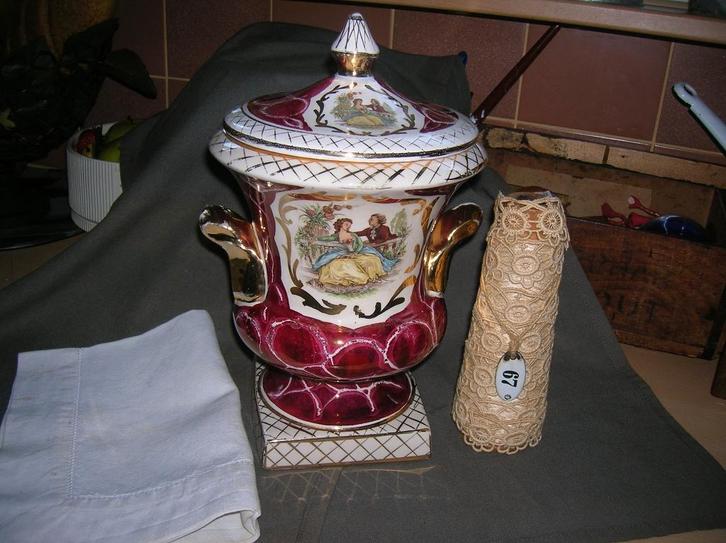 oude sierpot met deksel hoogte 29 cm. sier pot, Antiek en Kunst, Curiosa en Brocante, Ophalen of Verzenden