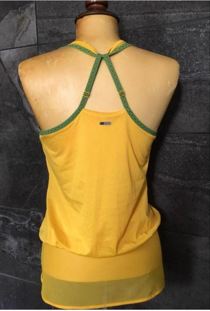 Golden top met voering extravagant sporttop Puma Nieuw, Maat 38/40 (M), Geel, Overige typen, Nieuw