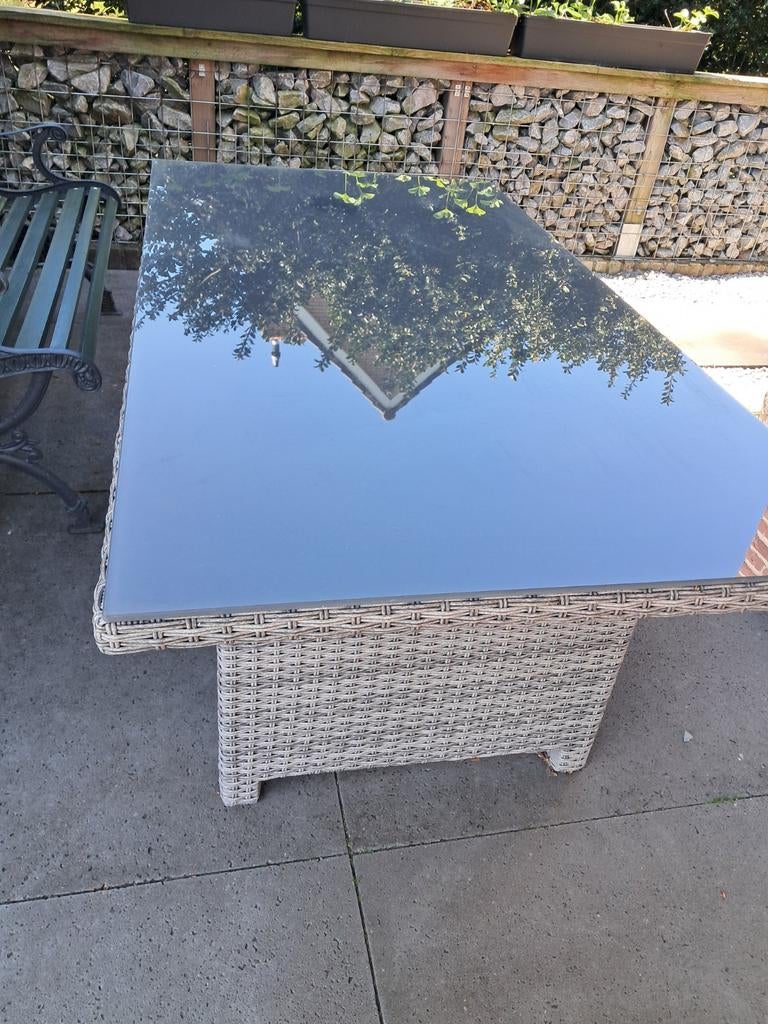 Rotan tuintafel, Ophalen, Gebruikt, Eettafel, Rotan
