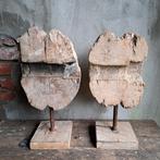 1x PTMD landelijk sober stoer houten ornament op voet Etage3, ., Nieuw, Ophalen of Verzenden, .